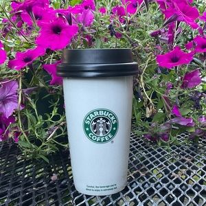 Starbucks Classic Logo Thermal Glass Travel Cup With Secure Twist & Lock Lid!